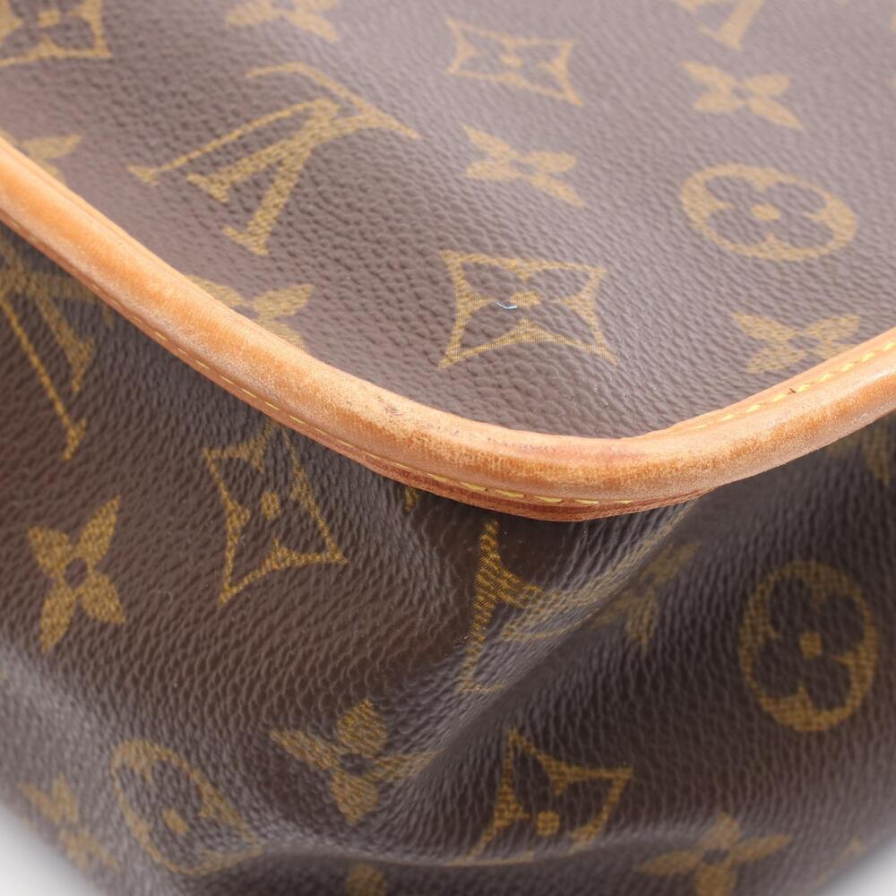 Louis Vuitton Canvas Brown Shoulder Bag Monogram Leather Gibeciere - Picture 8 of 9
